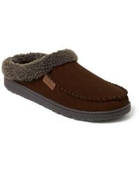 Dearfoams - Microsuede Moccasin Toe House Shoe Clog Slipper - Lyst