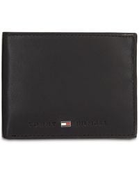 Tommy Hilfiger Eton Mini Billfold Leather Wallet in Black for Men | Lyst