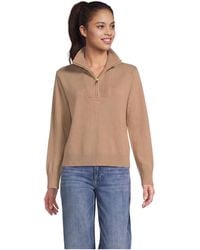 Lands' End - Drifter Slim Quarter-zip Drop-shoulder Pullover - Lyst