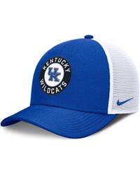 Nike - Royal/white Kentucky Wildcats Rise Primetime Performance Trucker Adjustable Hat - Lyst