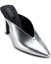 DKNY - Cadena Heeled Loafer Mule Sandal - Lyst