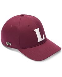 Lacoste - Contrast Logo Twill Baseball Cap - Lyst