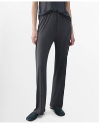 Mango - Micro-modal Pajama Pants - Lyst