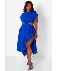 Rebdolls - Plus Size Cut Out High Slit Midi Skater Dress - Lyst