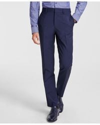 BOSS - Hugo By Modern-fit Solid Wool-blend Suit Trousers - Lyst