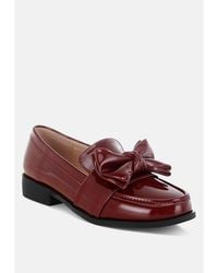 LONDON RAG - Araminta Classic Chunky Bow Loafers - Lyst