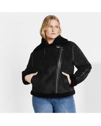 City Chic - Plus Size Sherpa Hunter Jacket - Lyst