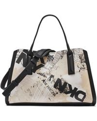 DKNY - Josie Polyurethane Medium Adjustable Josie Satchel Handbag - Lyst
