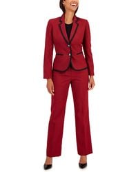 Le Suit - Houndstooth Framed Double-button Jacket & Straight-leg 2-pc. Pantsuit - Lyst