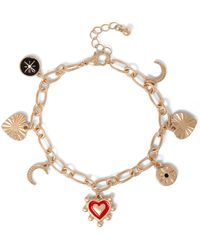 Jessica Simpson - Tone Charm Bracelet - Lyst