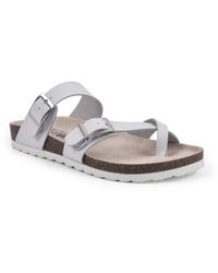 White Mountain - Gracie Leather Footbed Sandal - Lyst