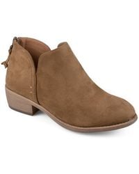 Journee Collection - Livvy Side Split Ankle Booties - Lyst