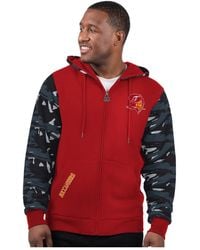 Starter - Red/gray Tampa Bay Buccaneers Thursday Night Gridiron Vintage Logo Full-zip Hoodie - Lyst