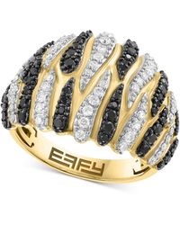 Effy - Effy Black & White Diamond Dome Statement Ring (3/4 Ct. T.w. - Lyst