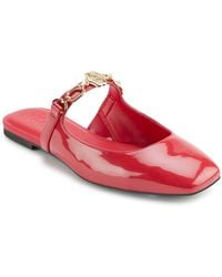 Karl Lagerfeld - Zilla Square Toe Mule Flats - Lyst
