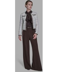 BCBGMAXAZRIA - Tweed Open-front Jacket - Lyst