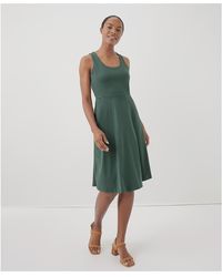Pact - Organic Cotton Fit & Flare Tie-back Dress - Lyst