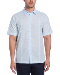 Cubavera - Classic-fit Linen Blend Short Sleeve Button-front Shirt - Lyst