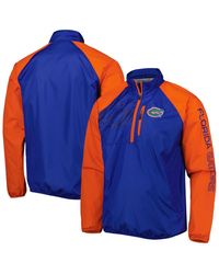 G-III 4Her by Carl Banks - Royal/orange Florida Gators Point Guard Raglan Half-zip Jacket - Lyst