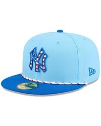 KTZ - Light Blue/blue New York Yankees 2025 Fourth Of July 59fifty Fitted Hat - Lyst
