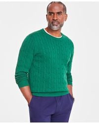 Club Room - Cable-knit Cotton Sweater - Lyst