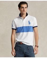 Polo Ralph Lauren - Custom Slim Fit Big Pony Mesh Polo Shirt - Lyst