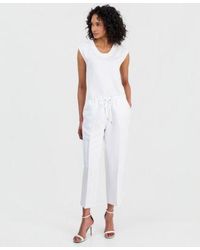 Anne Klein - Petite Wide-leg Cropped Pants - Lyst