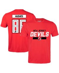 Levelwear - Jack Hughes New Jersey Devils Richmond Player Name And Number T-shirt - Lyst