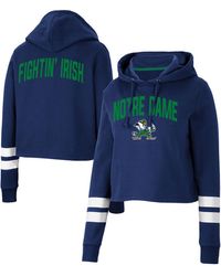 Colosseum Athletics - Notre Dame Fighting Irish Throwback Stripe Cropped Pullover Hoodie - Lyst