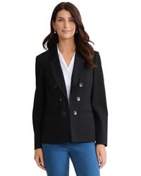 Jones New York - Button Front Double Breasted Compression Jacket - Lyst