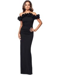 Xscape - Petite Scuba Crepe Ruffle Halter Sheath Gown - Lyst