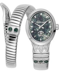 Roberto Cavalli - Serpente Ornato Quartz Stainless Steel Bracelet Watch - Lyst