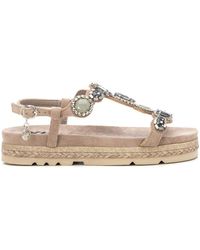 Xti - Flat Suede Sandals By - Lyst