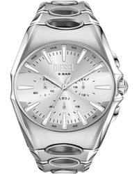 DIESEL - D-curve Quartz Chronograph Stainless Steel Watch - Lyst