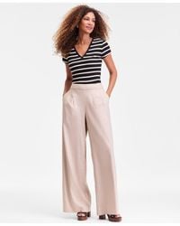 INC International Concepts - High-rise Pleated Pull-on Wide-leg Pants - Lyst