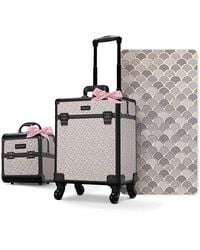 Byootique - 2-piece Makeup Train Case Cosmetic Organizer Kit Art Deco Bloom Salon - Lyst