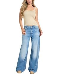 Guess - Bellflower High Rise Wide-leg Jeans - Lyst