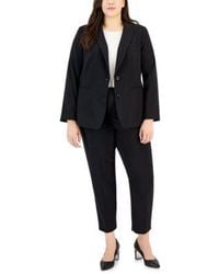 Tahari - Plus Size Two Button Roll Tab Jacket Shannon Pants - Lyst