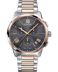 Balmain - Swiss Chronograph Madrigal Two-tone Stainless Steel Bracelet Watch 42mm - Lyst