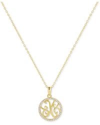 Giani Bernini - Cubic Zirconia Pave Monogram X Pendant 18" Necklace - Lyst