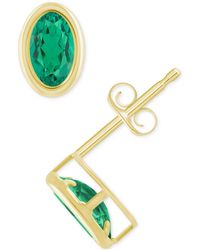 Macy's - Created Sapphire Oval Stud Earrings (1-1/2 Ct. T.w. - Lyst