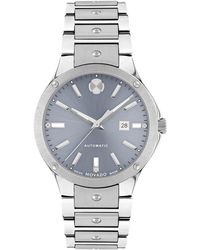 Movado - Swiss Automatic Se Diamond Accent Stainless Steel Bracelet Watch 33mm - Lyst