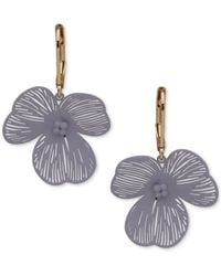 Lonna & Lilly - Gold-tone Open Flower Drop Earrings - Lyst