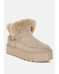 LONDON RAG - Linka Pin Buckle Detail Snow Boots - Lyst