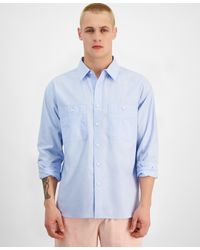 Sun & Stone - Sun + Stone Bruno Oversized Button-front Long Sleeve Shirt - Lyst