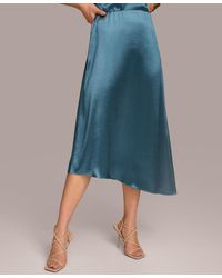 Donna Karan - Asymmetrical-hem Satin Skirt - Lyst