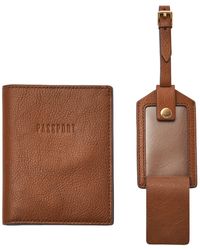 Fossil - Passport Case And luggage Tag Gift Set - Lyst