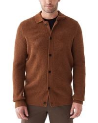 Frank And Oak - Collared Button Sweater Overshirt - Lyst