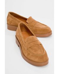 Forever & Always Shoes - Bree Platform Penny Leather Loafer () - Lyst