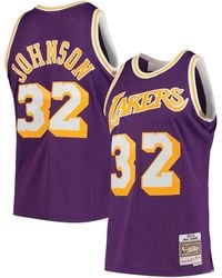 Mitchell & Ness - Magic Johnson Los Angeles Lakers 1984-85 Hardwood Classics Swingman Player Jersey - Lyst